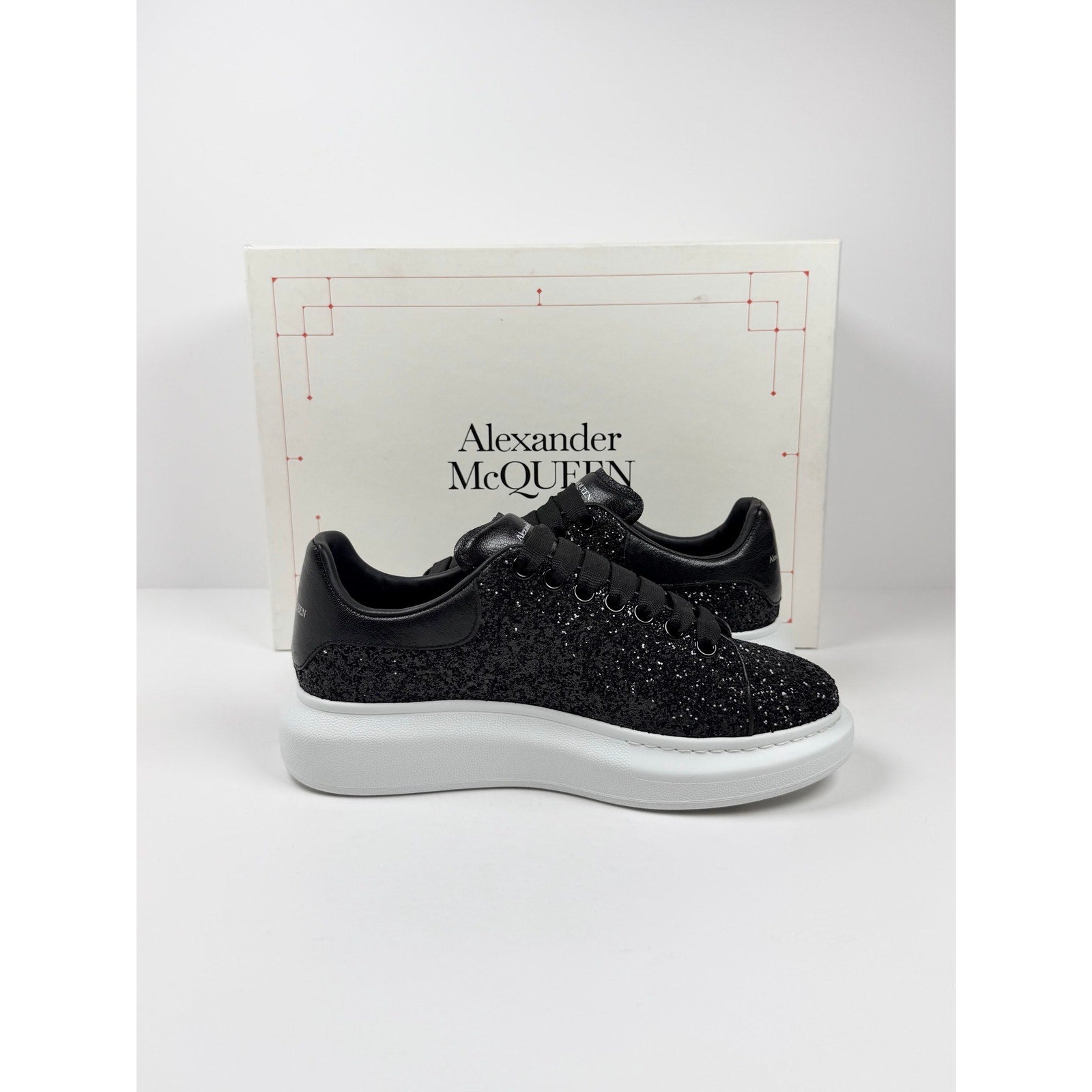Size 7.5 - Alexander McQueen Black Crystals WORN 1X!