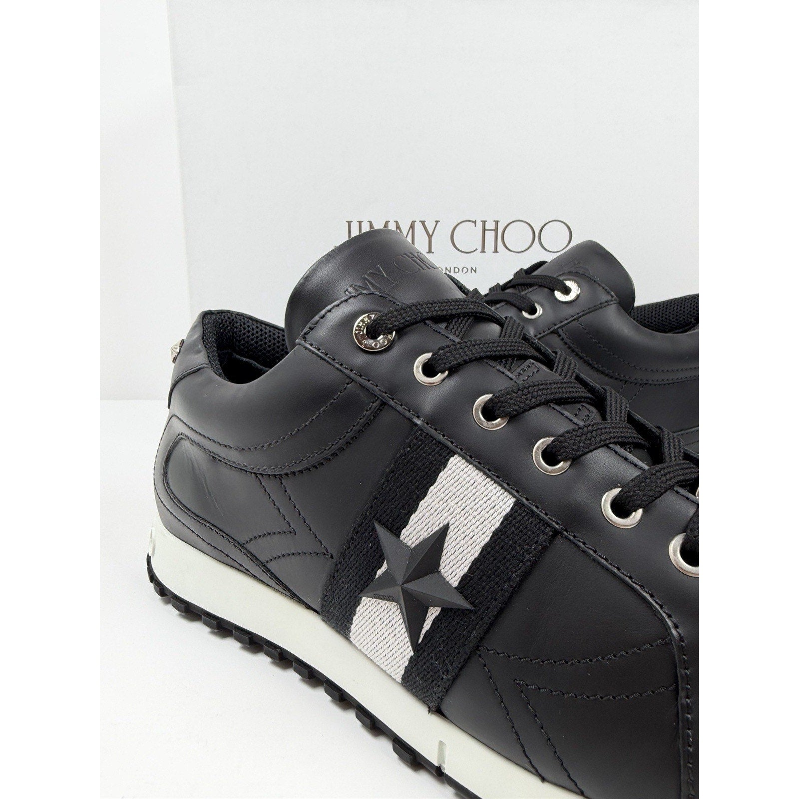 Size 11.5 - Givenchy Leather Star Studded Sneakers