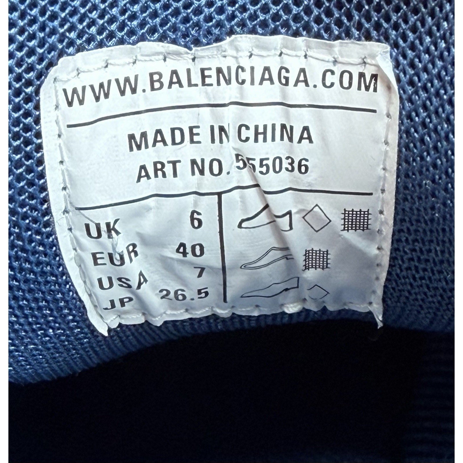 Size 40EU/7US - Balenciaga Track Blue LED NEW
