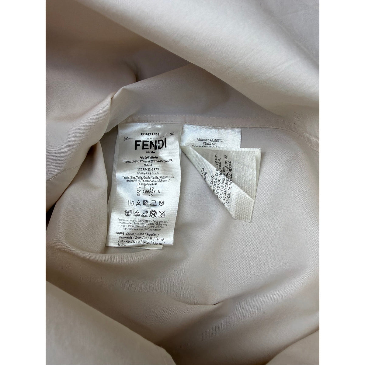 Size L (EU 40) Fendi Pocket Zip T-Shirt