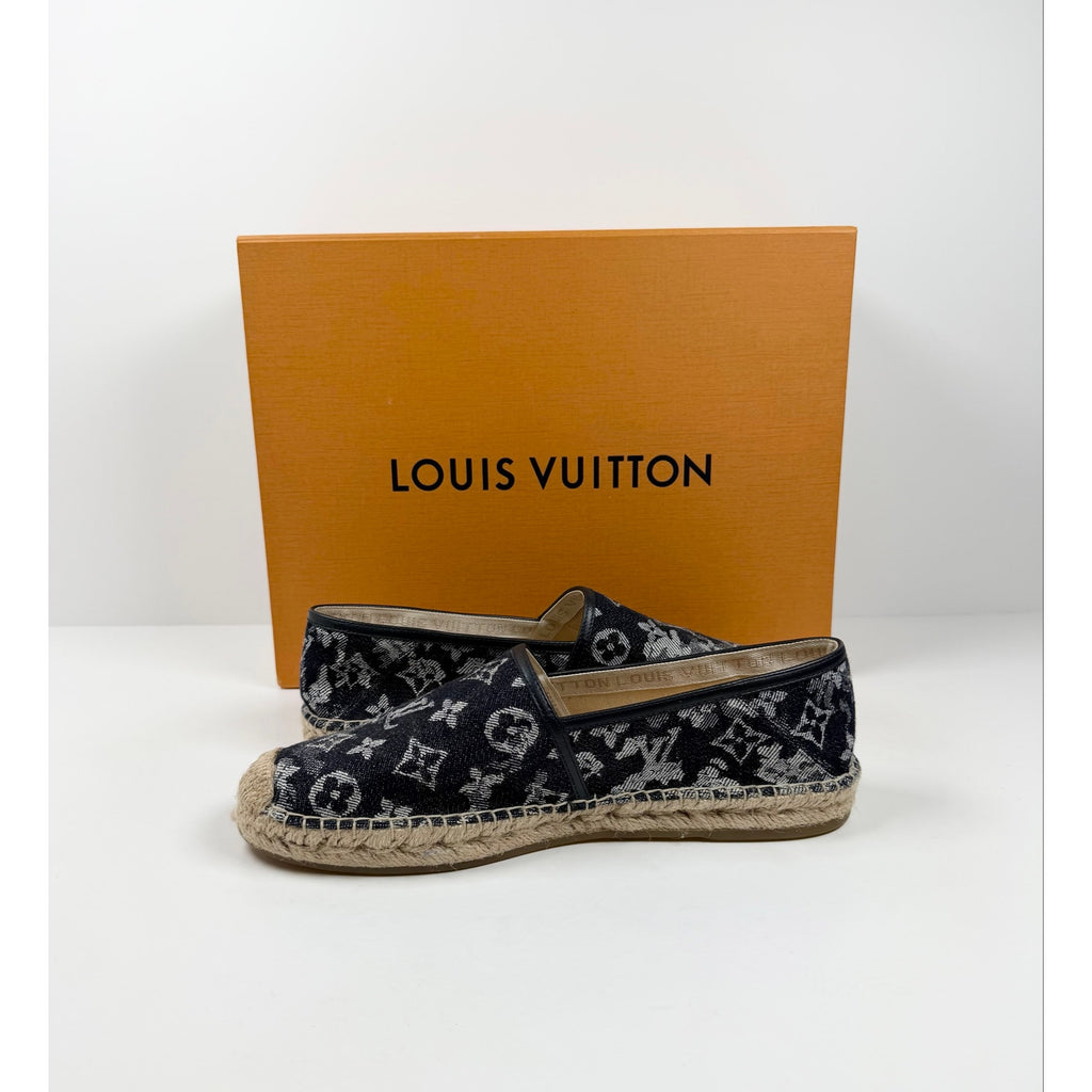 Size 7.5LV/8.5US - Louis Vuitton Monogram Denim Espadrilles