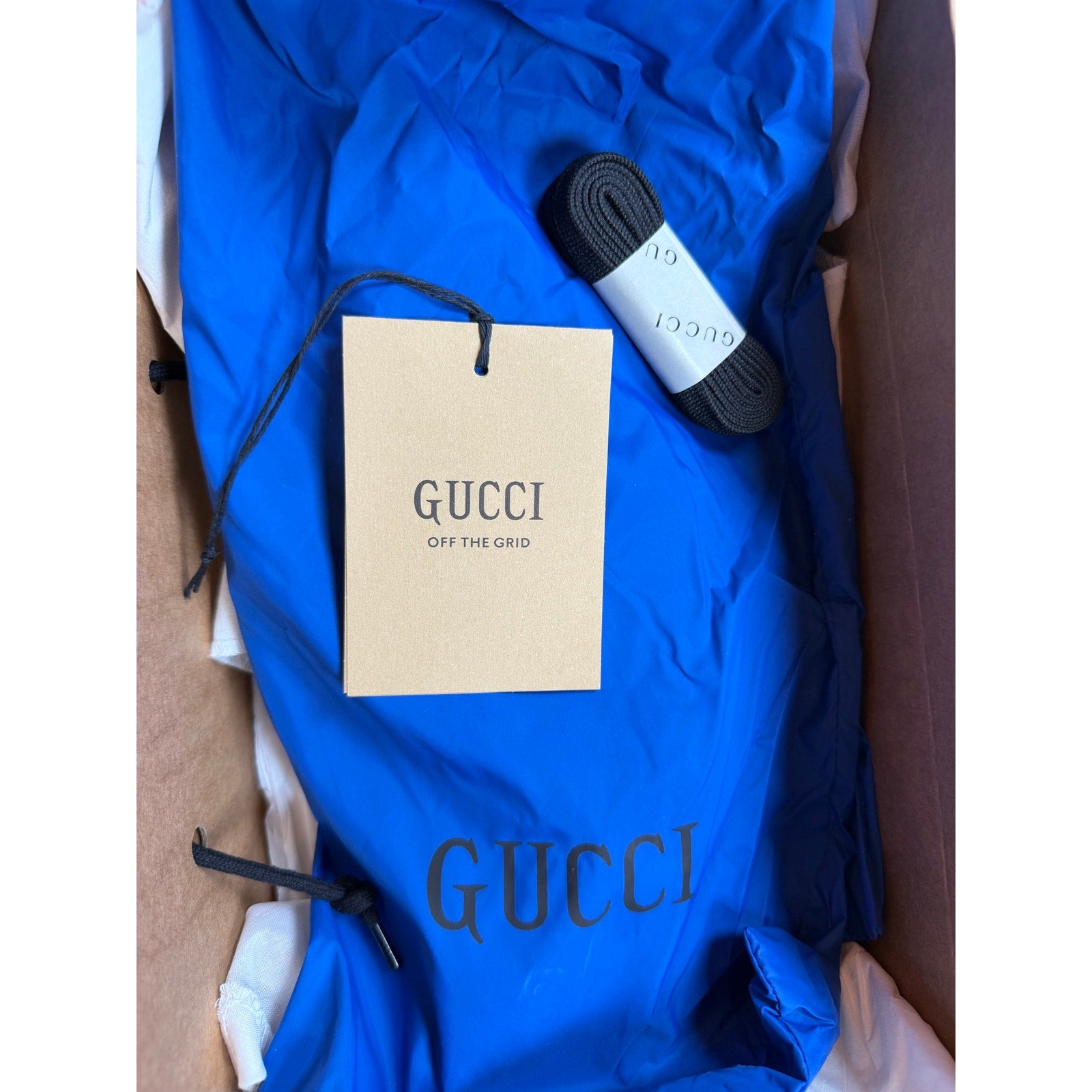 Size 8US - Gucci 1977 Blue Low Top Sneakers NEW