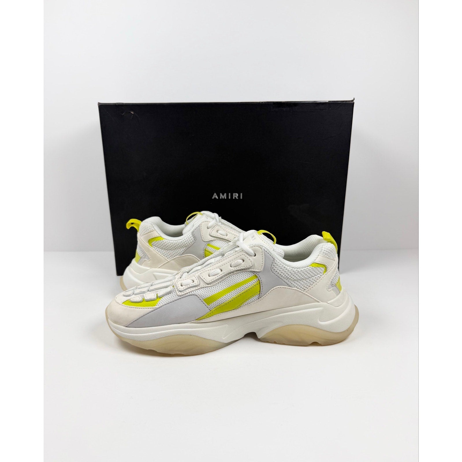 Size 43EU/10US - Amiri Bone Runner White Yellow