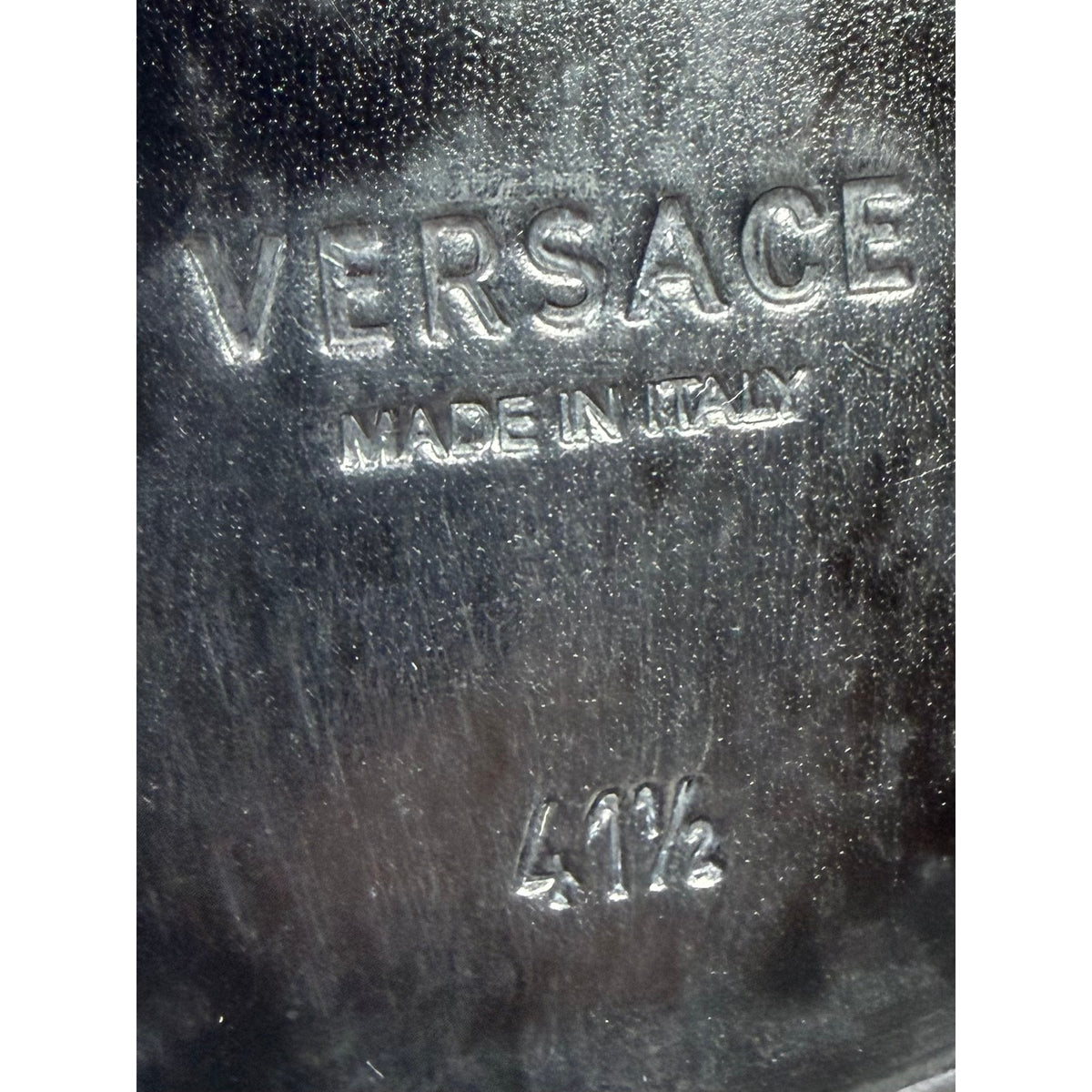 Size 8.5 - Versace Chain Link Leather Loafers