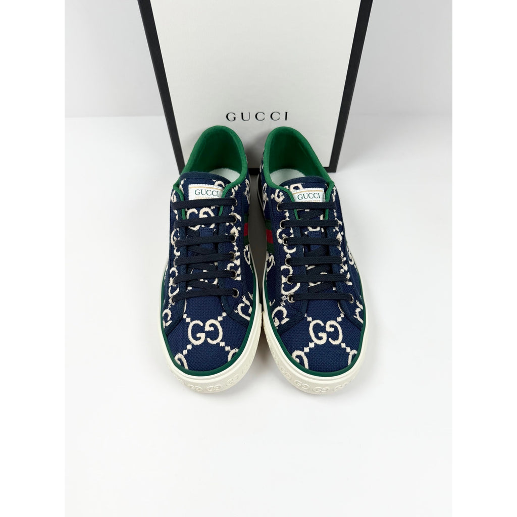 Size 8US - Gucci 1977 Blue Low Top NEW