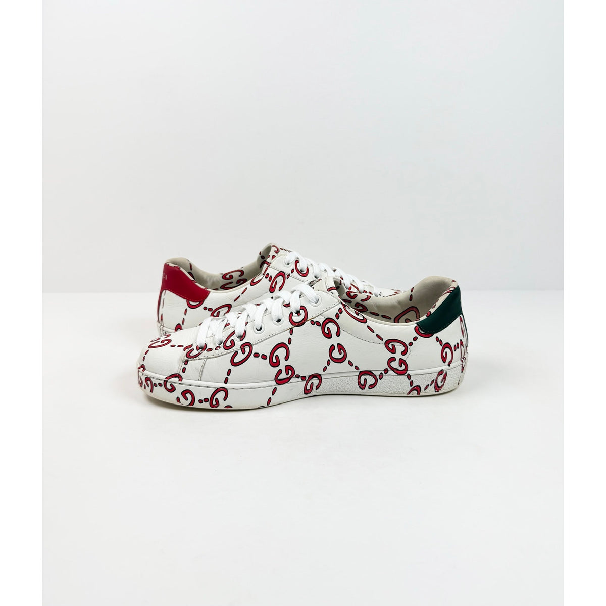 Size 7.5US - Gucci ace monogram ghost