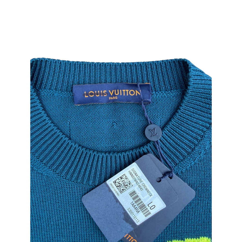 Size L - Louis Vuitton Crewneck Sweater Green Yellow NEW