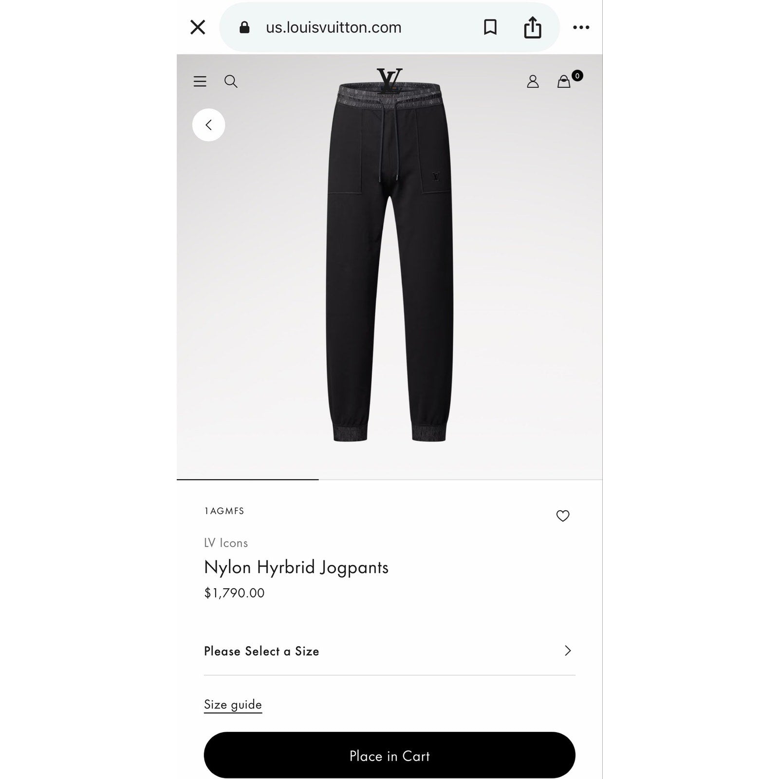 Size L - Louis Vuitton Nylon Hybrid Jogpants NEW!