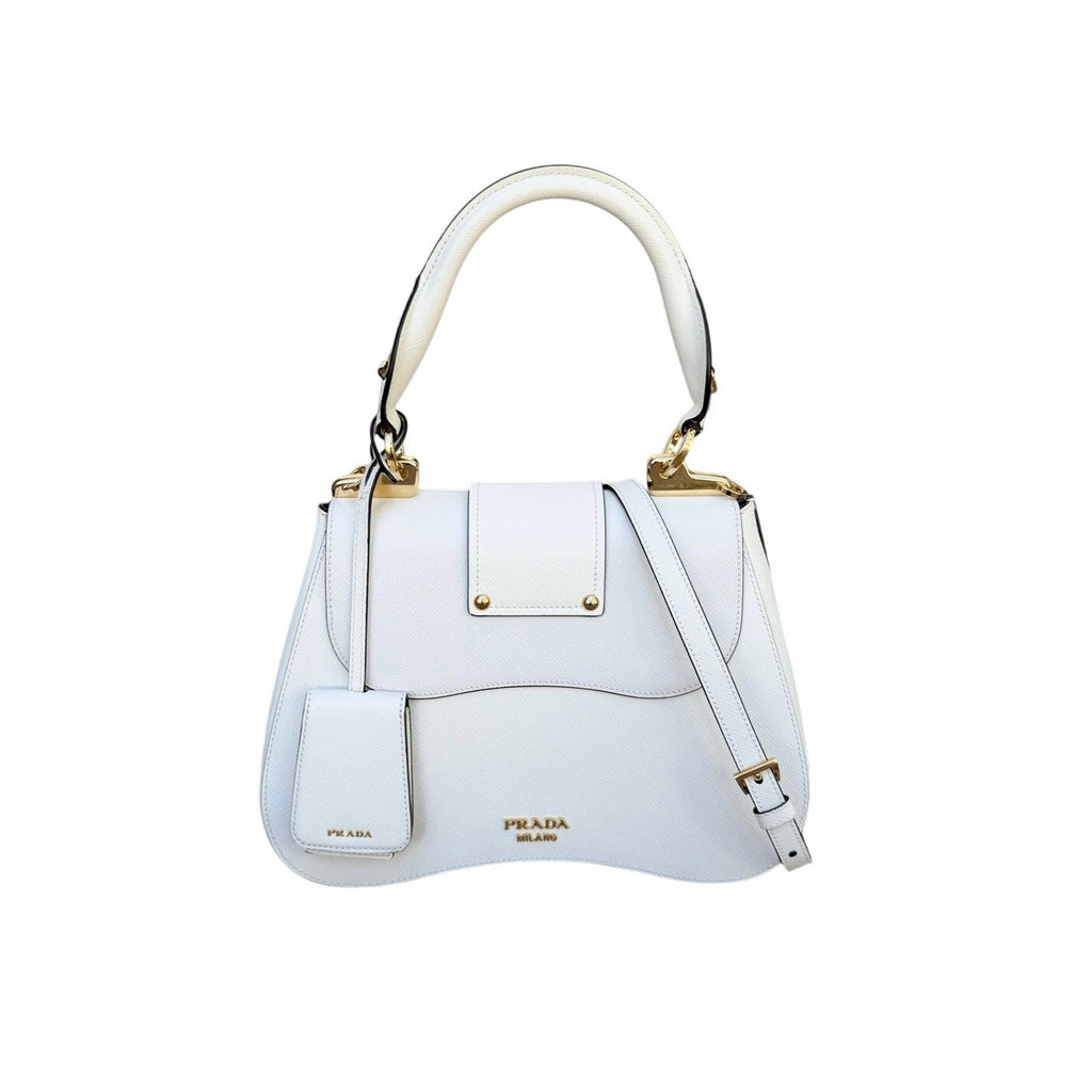 Prada Lux Leather Top Handle Crossbody Bag NEW