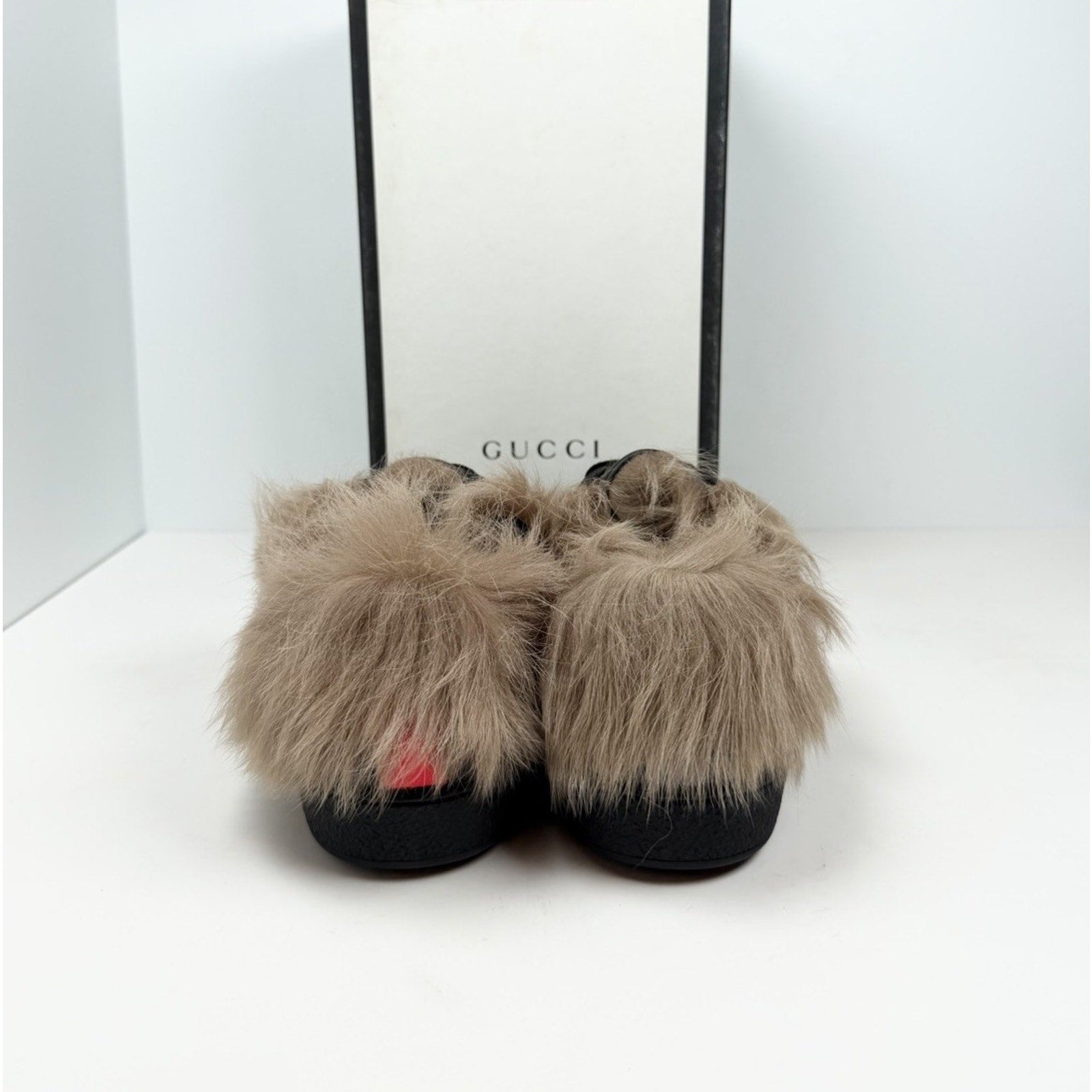 Size 11US - Gucci Ace Web Embroidered Fur/Leather NEW
