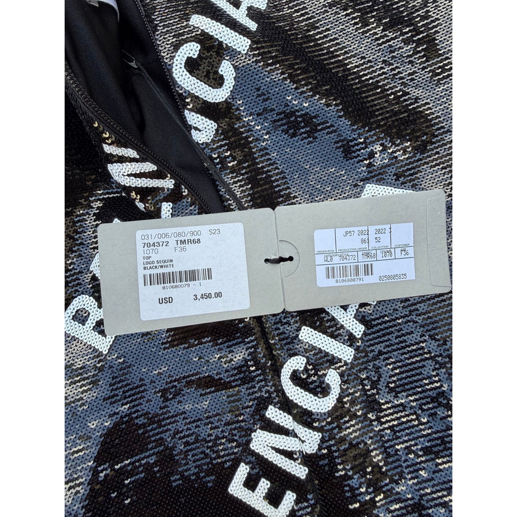 Balenciaga sequin embroidered top NEW Size 36 (US 2 / XS)