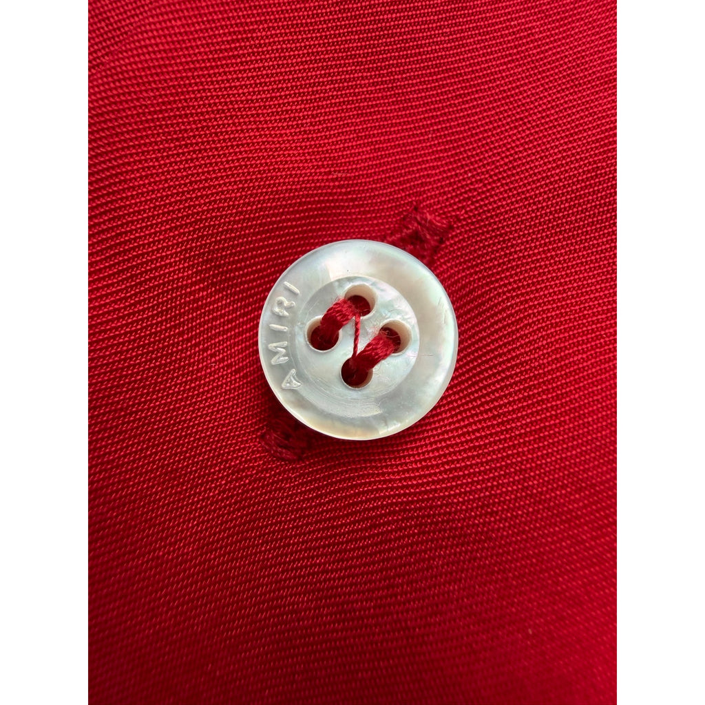 Size S - Amiri Silk Button Down Red Shirt