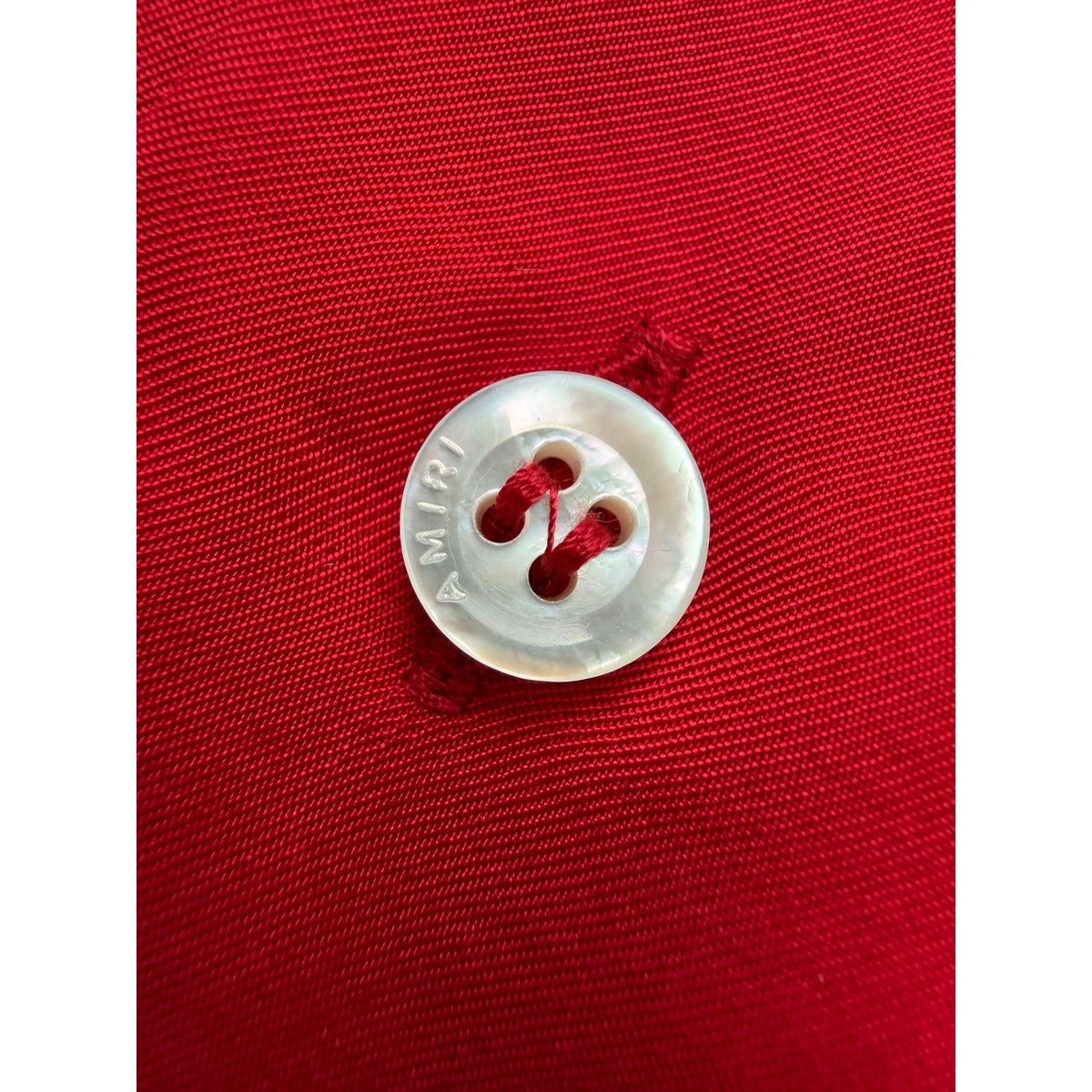 Size S - Amiri Silk Button Down Red Shirt