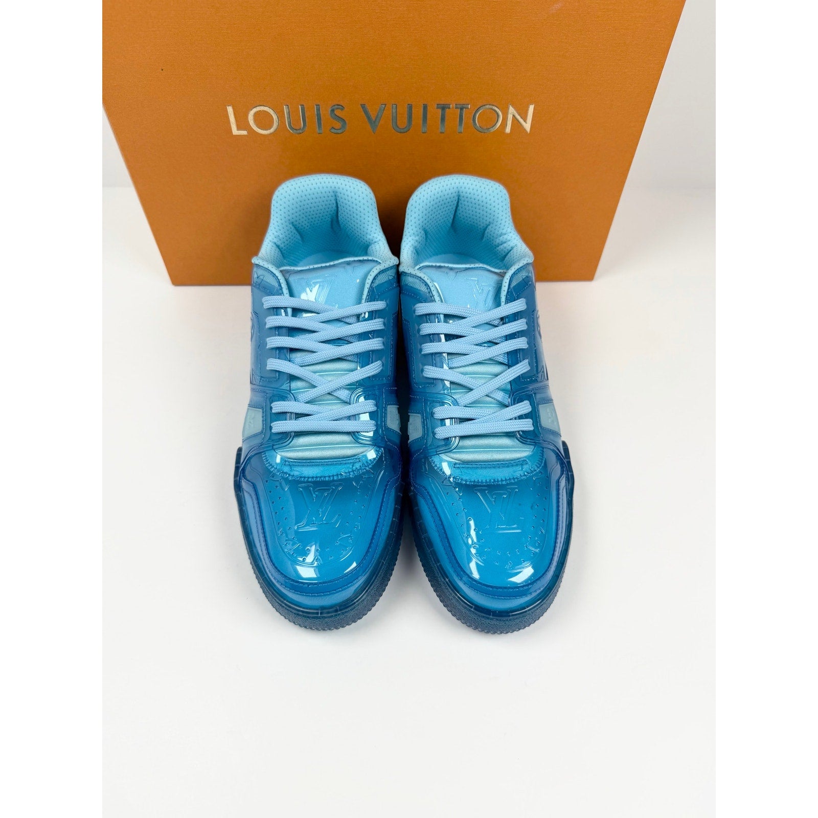 Size 7LV/8US - Louis Vuitton Transparent Blue Trainer NEW