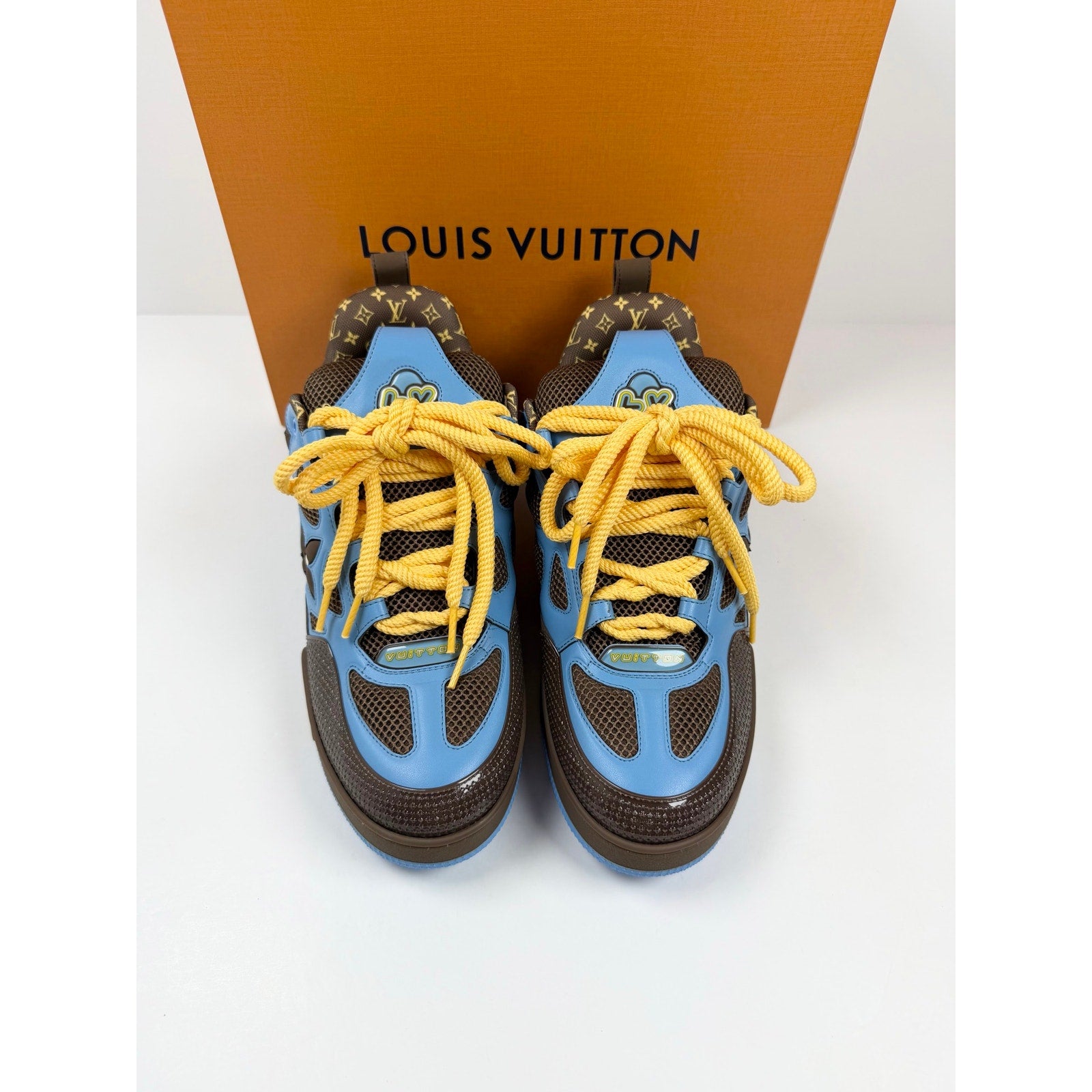 Size 10UK/11US - Louis Vuitton Skate Brown Blue Yellow NEW
