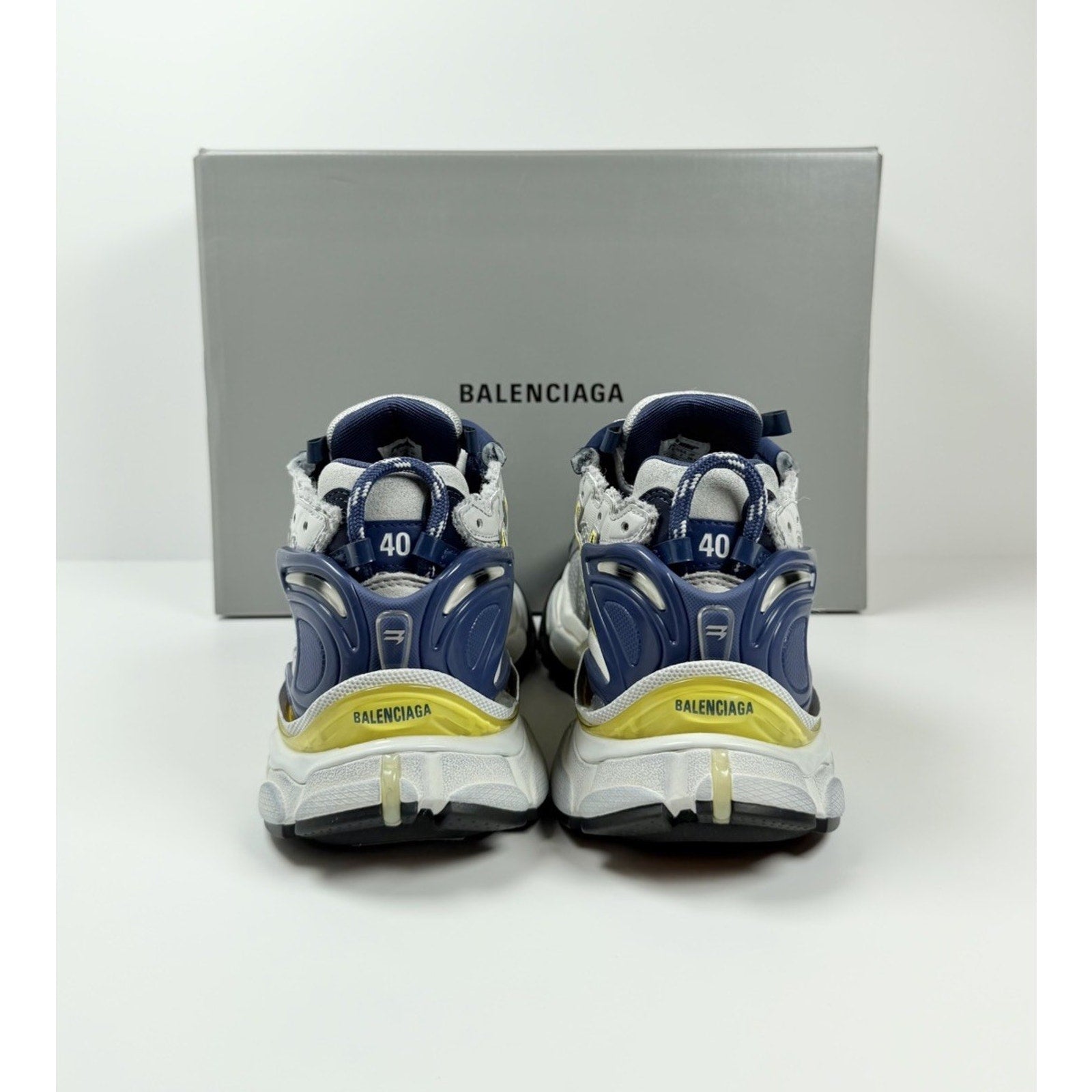 Size 40EU/7US - Balenciaga Runner Grey Blue Yellow NEW!