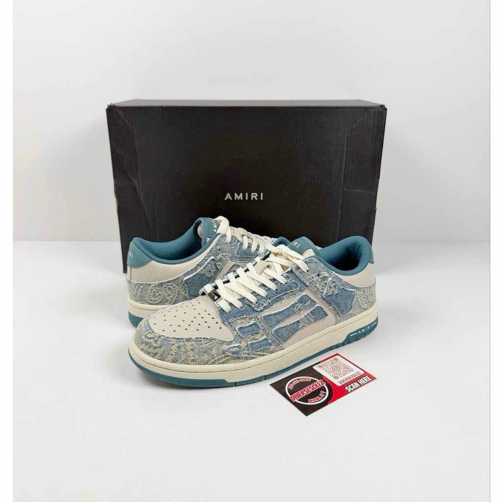 Size 40EU/7US - Amiri Skel Top Low Denim Blue NEW