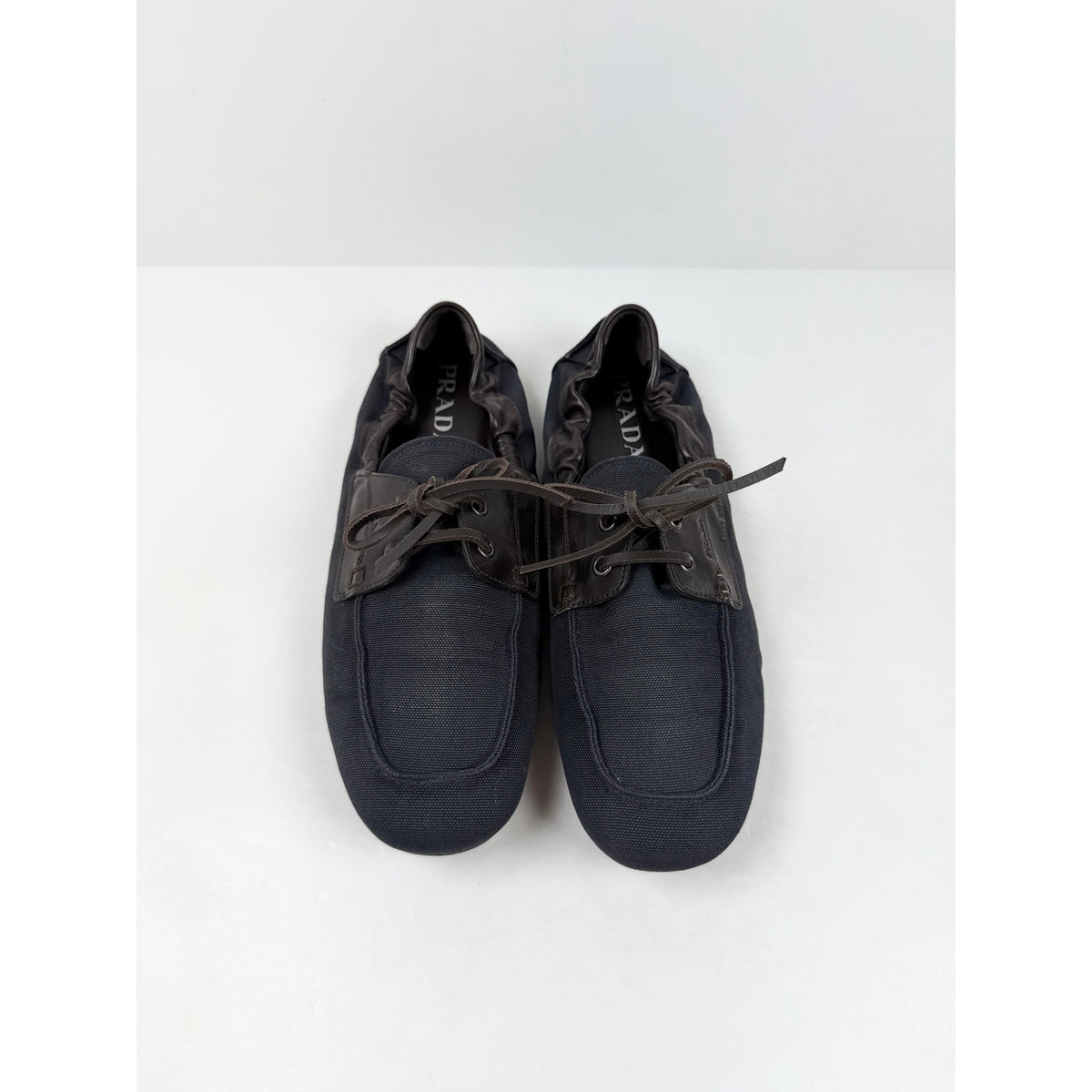 Size 9UK/10US - Prada Shuffle Aged Leather Boat Shoes NEW