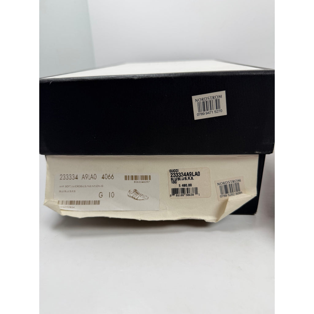 Size 10.5US - Gucci Guccissima Leather Web Low Top
