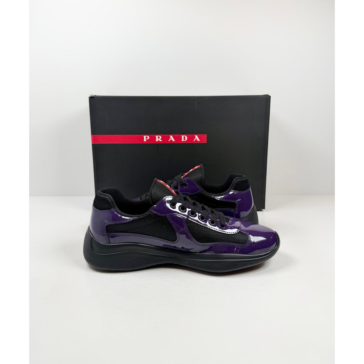 Size 7.5UK/8.5US - Prada Americas Cup Purple Black
