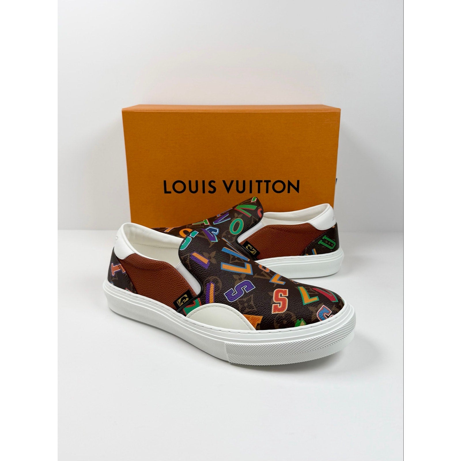 Size 7LV/8US - Louis Vuitton x NBA Ollie Slip On NEW