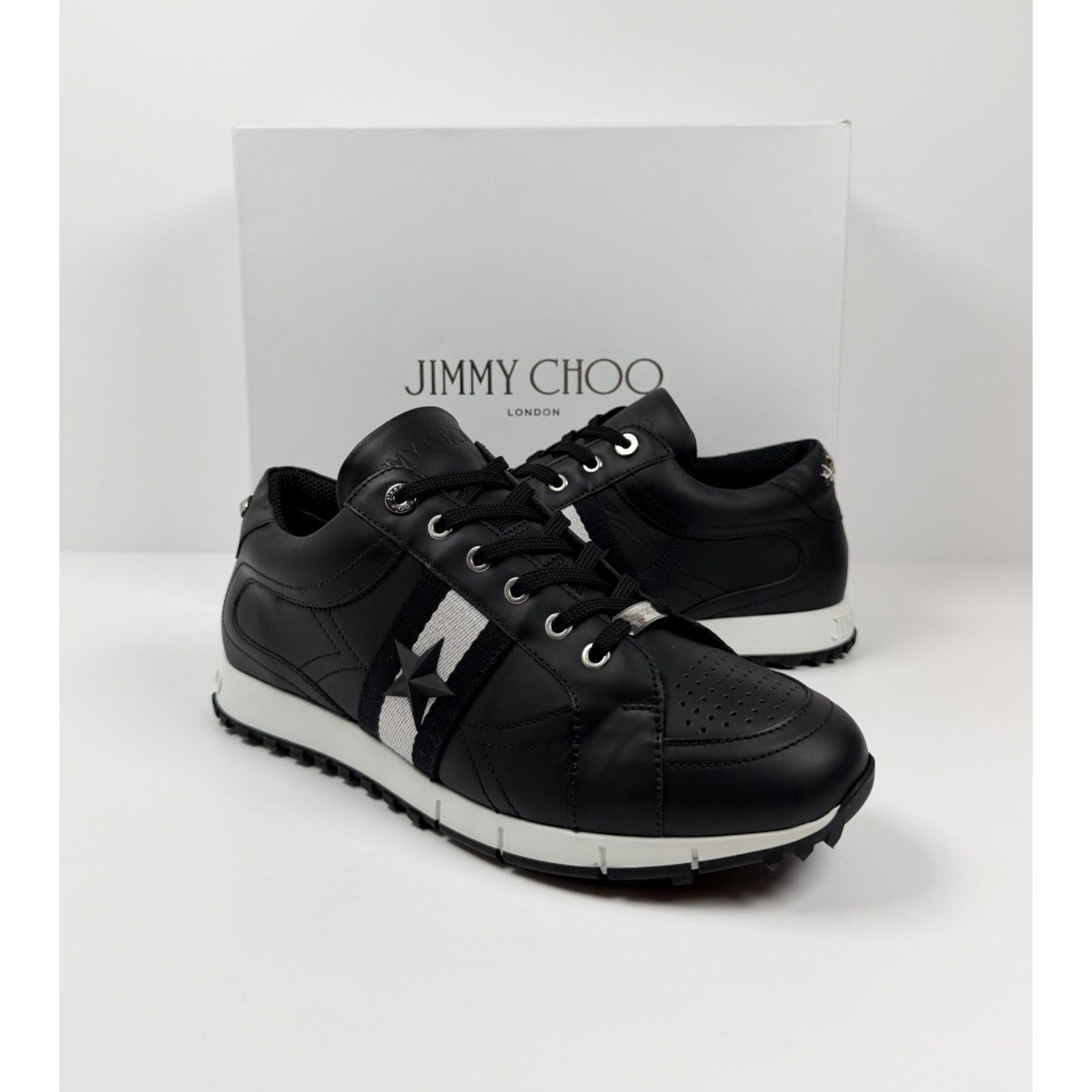 Size 11.5 - Givenchy Leather Star Studded Sneakers