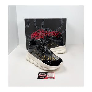 Size 40EU/7US - Versace Chain Reaction Black Sneakers🖤 RETAIL $1K!