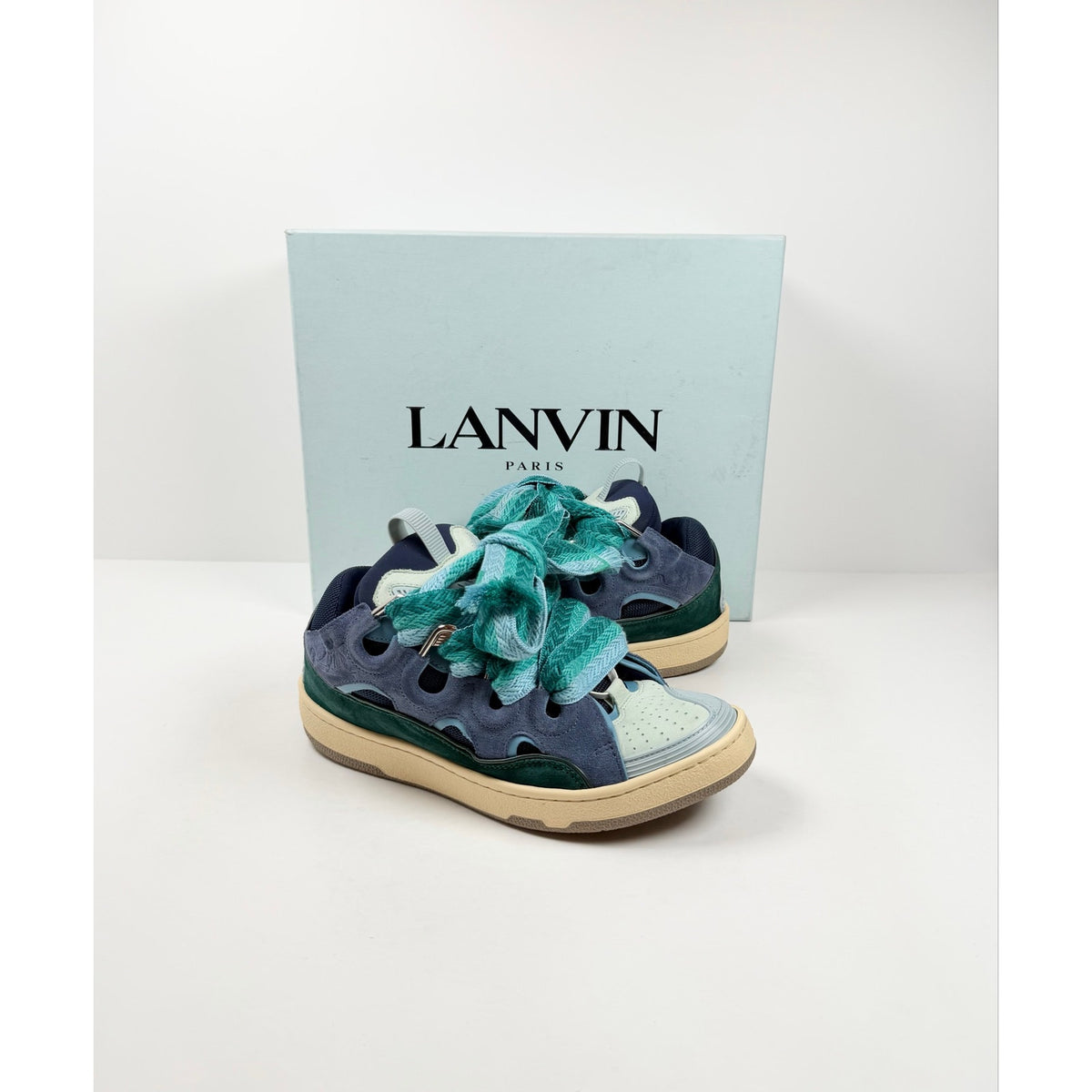 Size 40EU/7US - Lanvin Curb Blue Sneakers