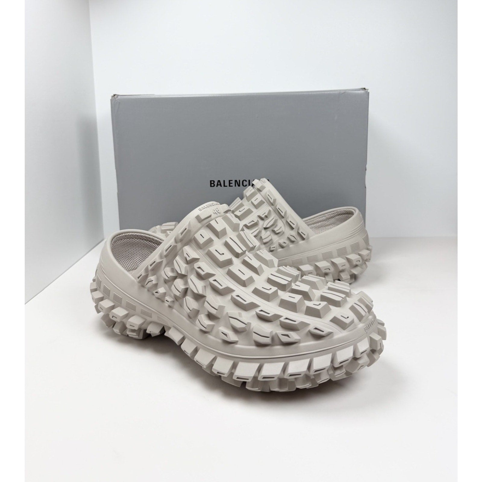 Size 46EU/13US - Balenciaga Defender Beige Clogs NEW