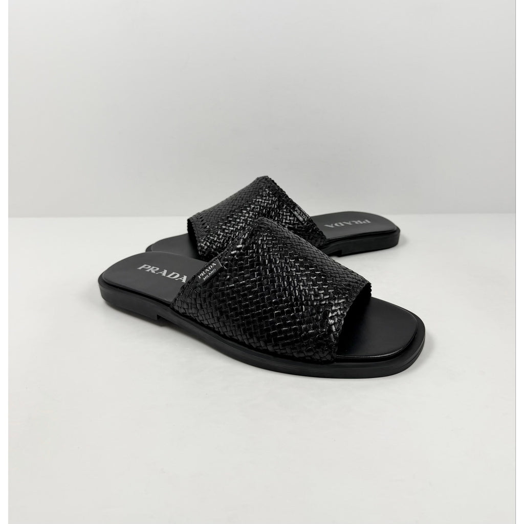 Size 10UK/11US - Prada Woven Leather Sandals NEW